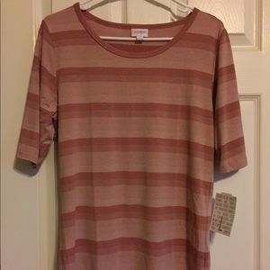 pink striped lularoe gigi, new